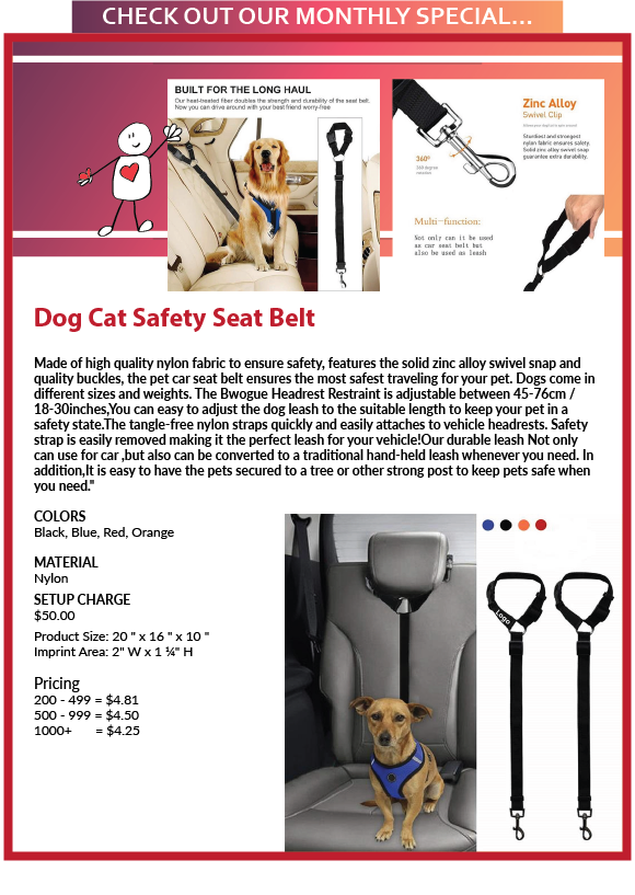 october 2021 Promo branded pet harness